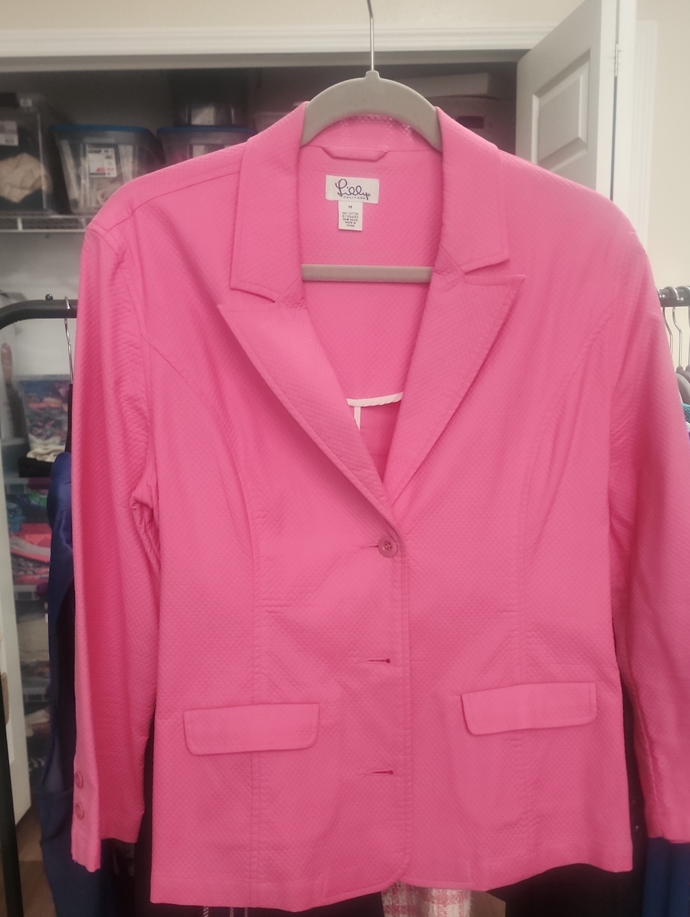 Lilly Pulitzer Hot Pink Single-Button Blazer